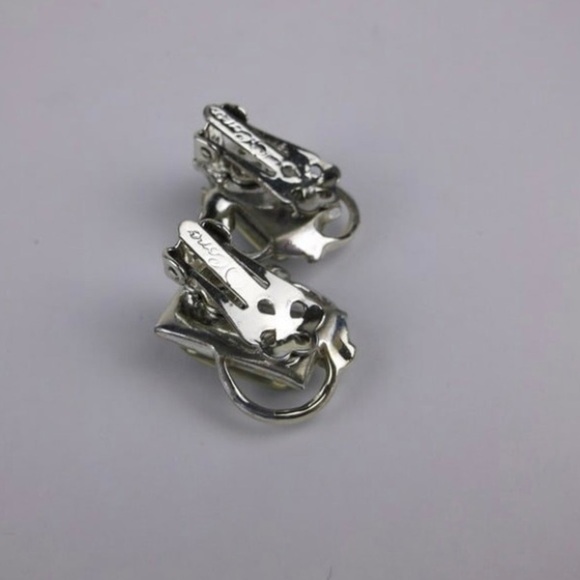 Vintage 1960s Coro Craft Lucite Abalone Earrings - Picture 2 of 2